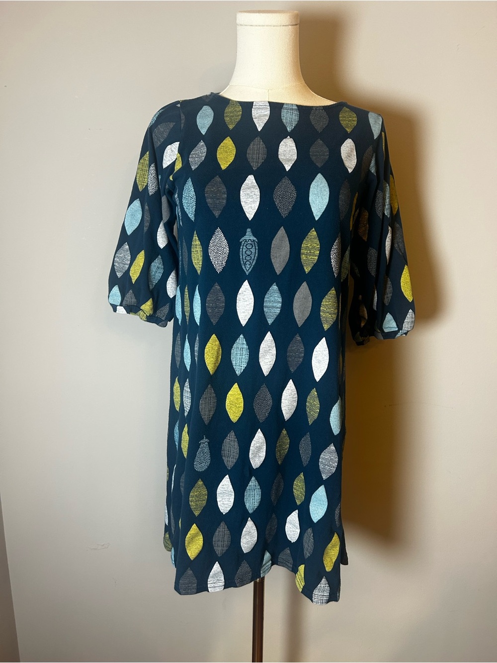 Self + Service Organic Cotton Half Sleeve Pullover Shift Dress Size M
